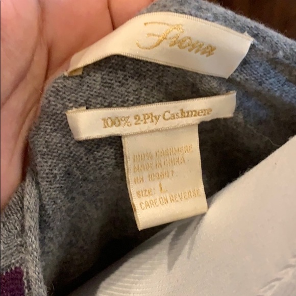 2ply cashmere argyle GUC ❤️ 💜 - Picture 5 of 5